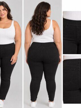 D/C Jeans plus size X pull on grey jeggings